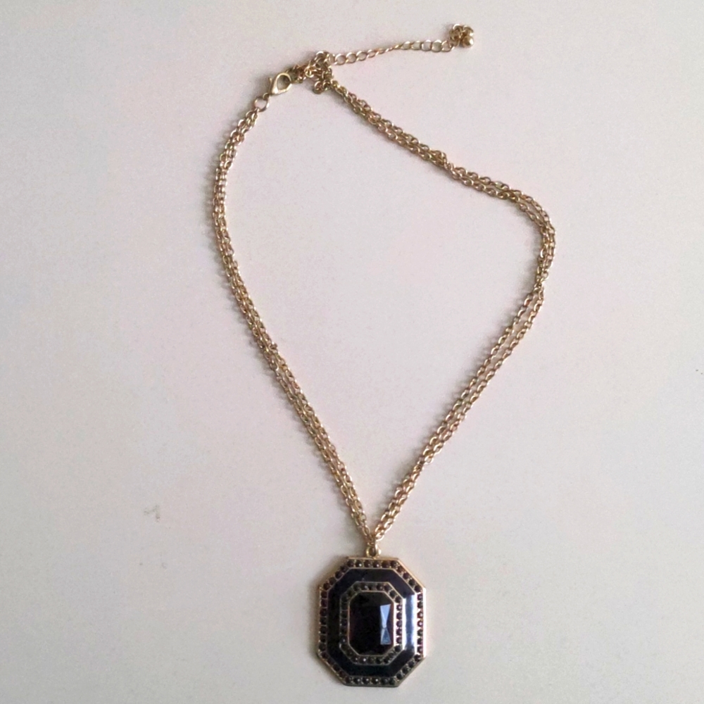 Black & Gold Geometric Pendant